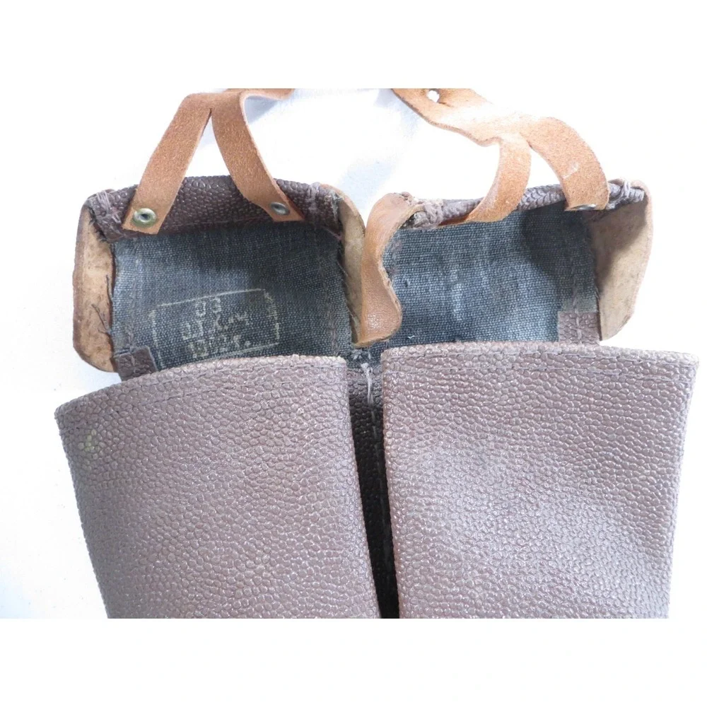 Mosin Nagant Dual Leather Ammo‎ Pouch Russian USSR Dated 1952